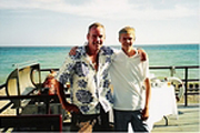 Fat Boy Slim at a hog roast in Brighton